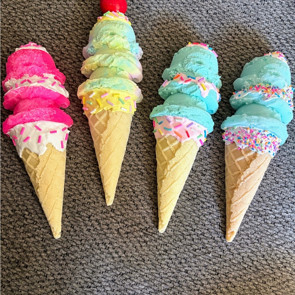 Colorful Ice Cream Cone wall decor!